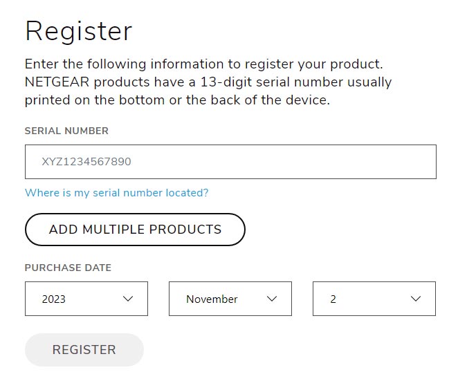 register product