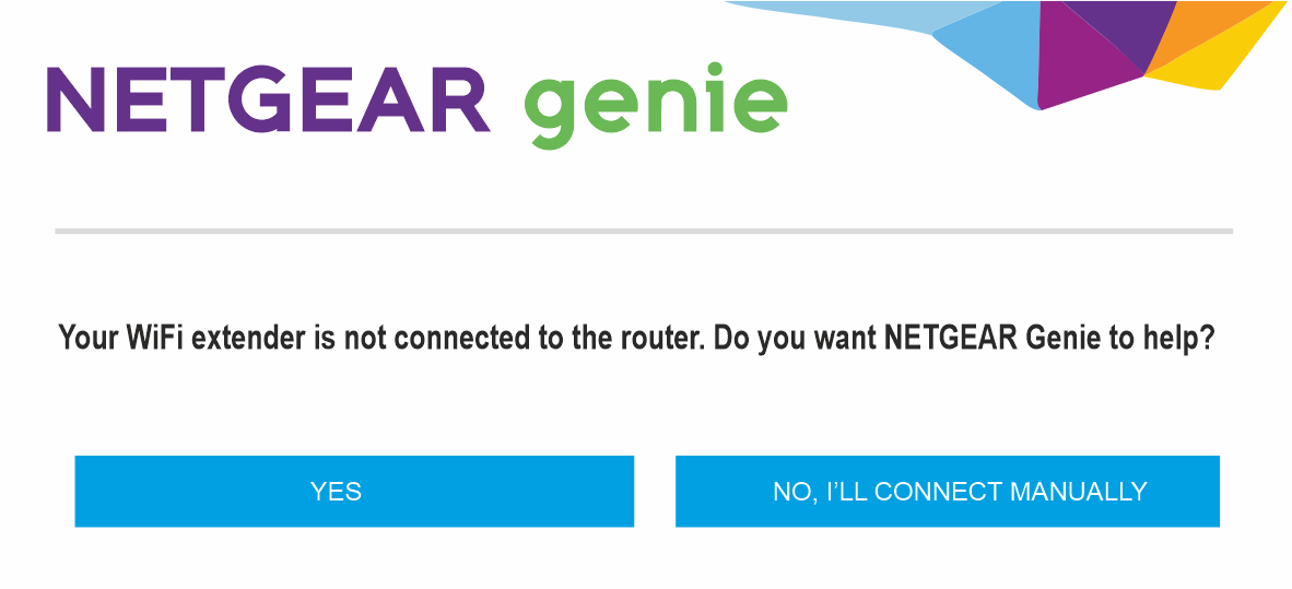 extender is not connected