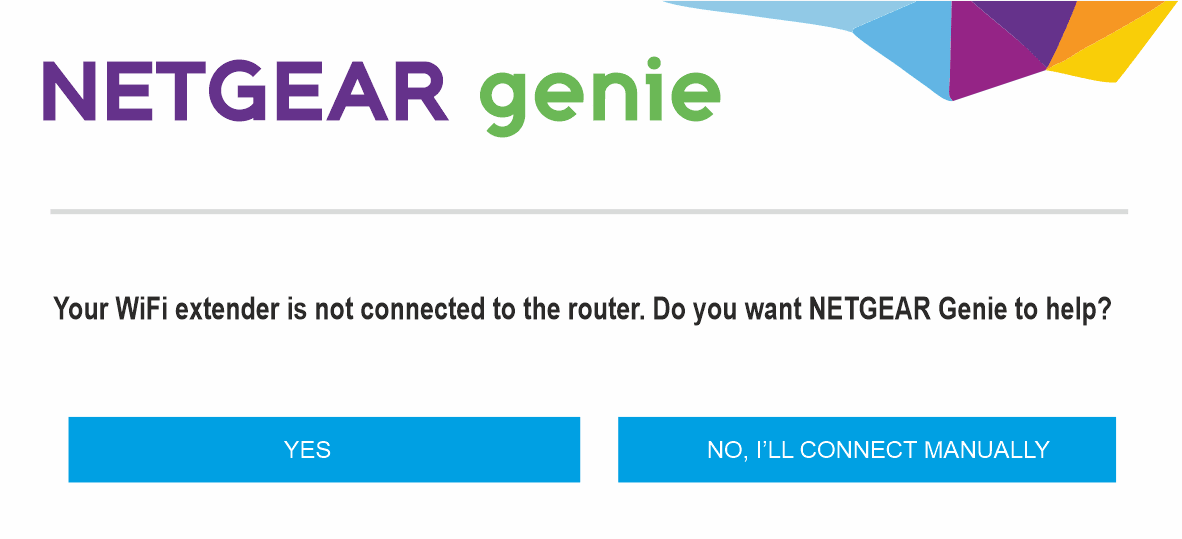 extender is not connected
